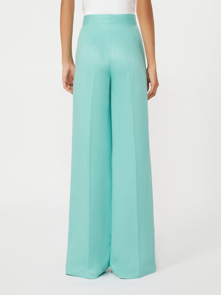 max mara herringbone linen twill trousers