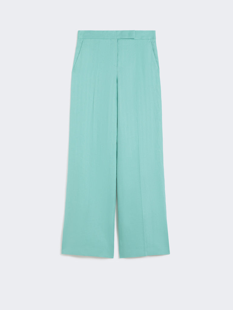 max mara herringbone linen twill trousers