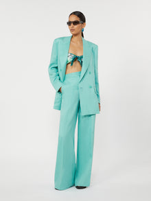 max mara herringbone linen twill trousers for women