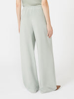 Silk Crêpe De Chine Trousers for Women - Pastel Green - Max Mara UAE