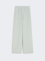 Silk Crêpe De Chine Trousers for Women - Pastel Green - Max Mara UAE