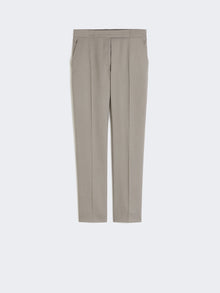 Wool, Mohair And Silk Slim-Fit Trousers for Women - Medium Grey - Max Mara UAE