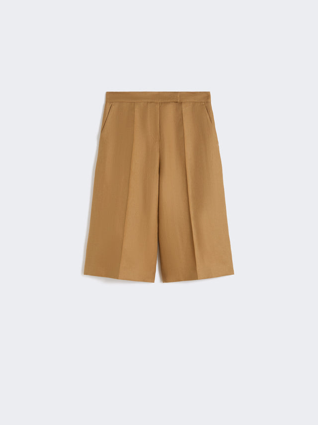 max mara linen bermuda shorts for women