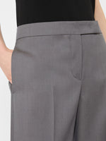 Gabardine Wool Trousers for Women - Medium Grey - Max Mara UAE