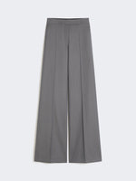Gabardine Wool Trousers for Women - Medium Grey - Max Mara UAE
