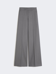 Gabardine Wool Trousers for Women - Medium Grey - Max Mara UAE