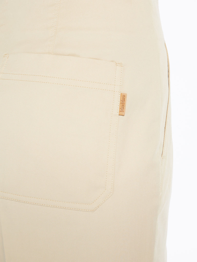 Stretch gabardine slim trousers