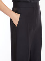 Wool and silk slim trousers