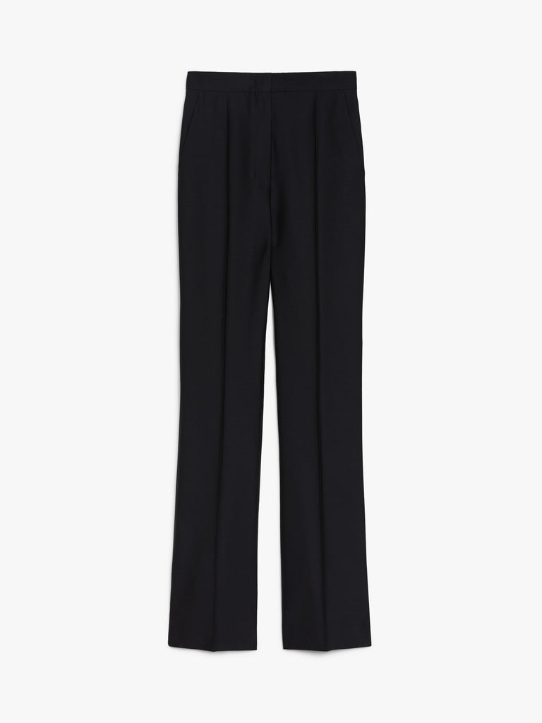Wool and silk slim trousers