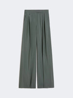 max mara wide-fit wool and silk trousers for women