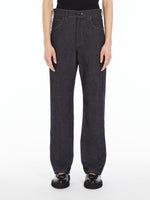 Wide-leg denim jeans