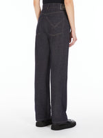 Wide-leg denim jeans