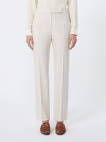 Comfortable Wool Trousers for Women - Ivory - Max Mara UAE