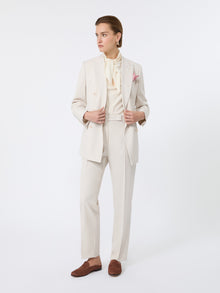 Comfortable Wool Trousers for Women - Ivory - Max Mara UAE