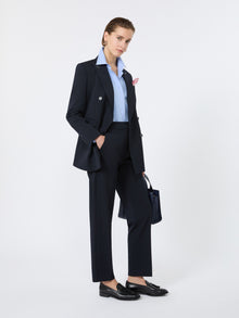 Comfortable Wool Trousers for Women - Ultramarine - Max Mara UAE