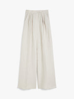 Wide Linen Trousers for Women - Sand - Max Mara UAE