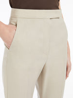 Straight-cut wool, mohair and silk trousers