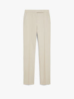 Straight-cut wool, mohair and silk trousers