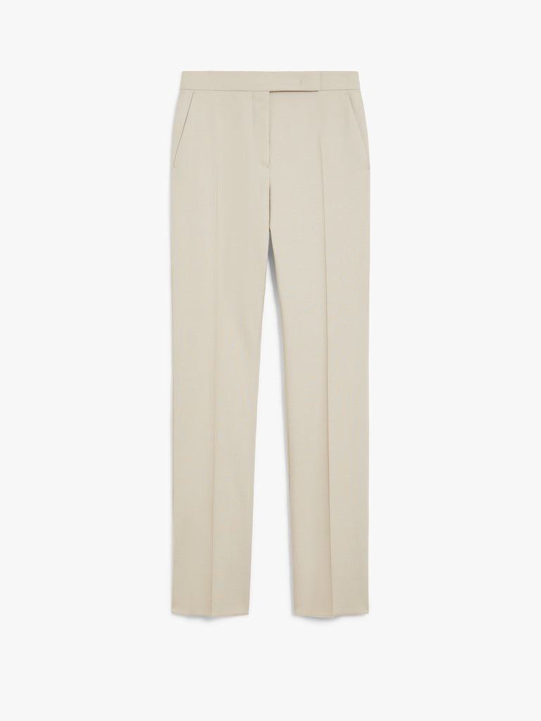 Straight-cut wool, mohair and silk trousers