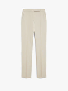 Straight-cut wool, mohair and silk trousers