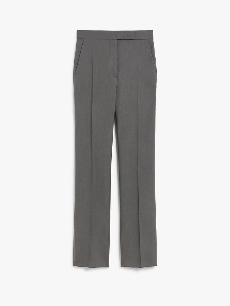 max mara straight-cut wool, mohair and silk trousers
