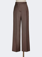 Wool And Silk Trousers for Women - Tobacco - Max Mara UAE