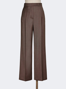 Wool And Silk Trousers for Women - Tobacco - Max Mara UAE