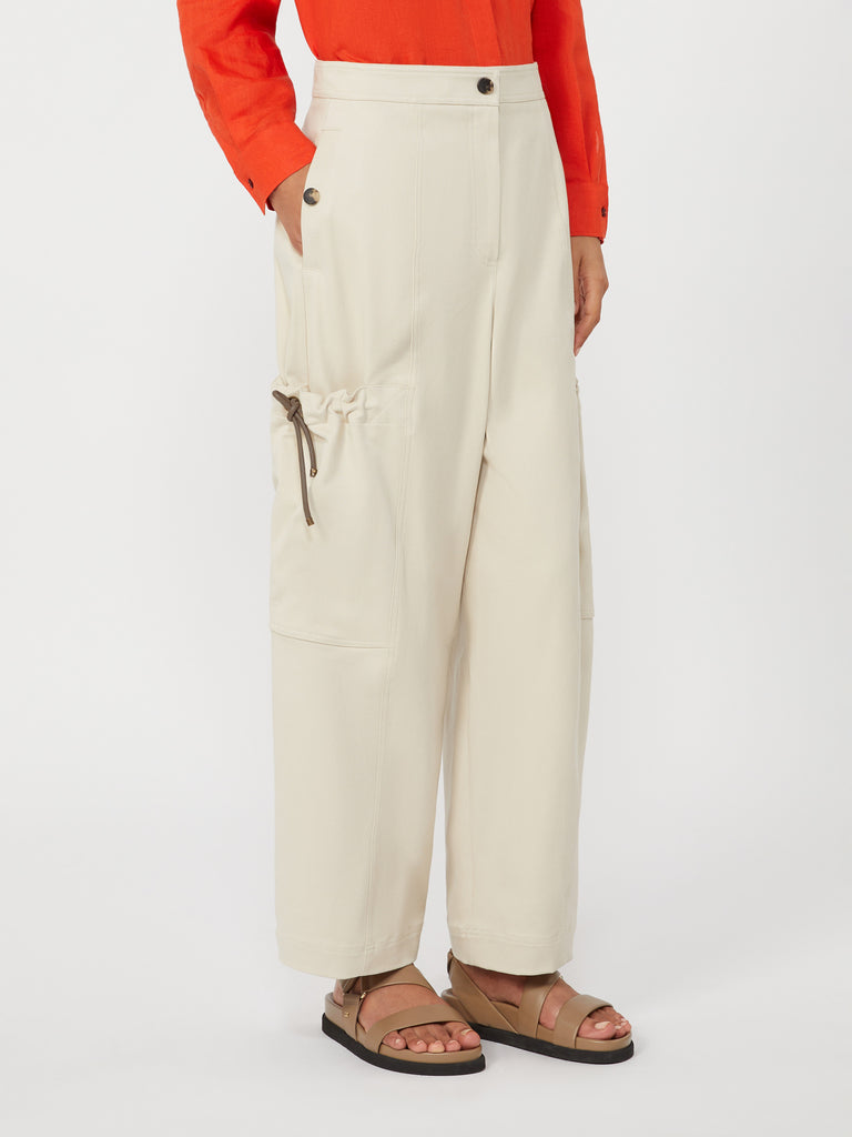 max mara stretch cotton cargo trousers