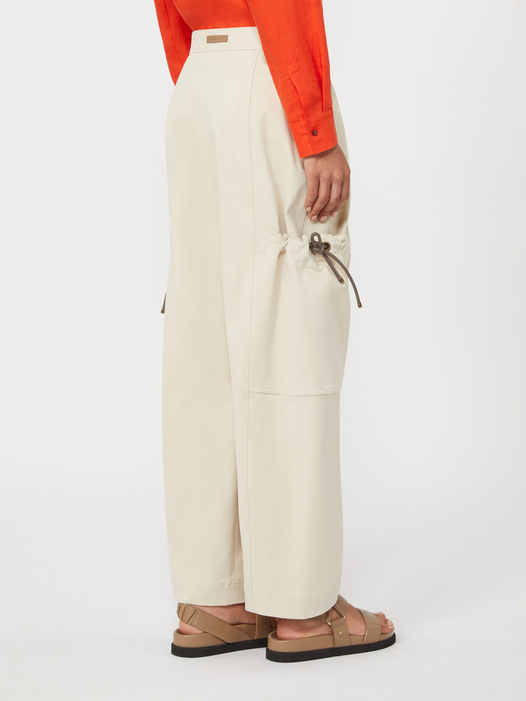 max mara stretch cotton cargo trousers