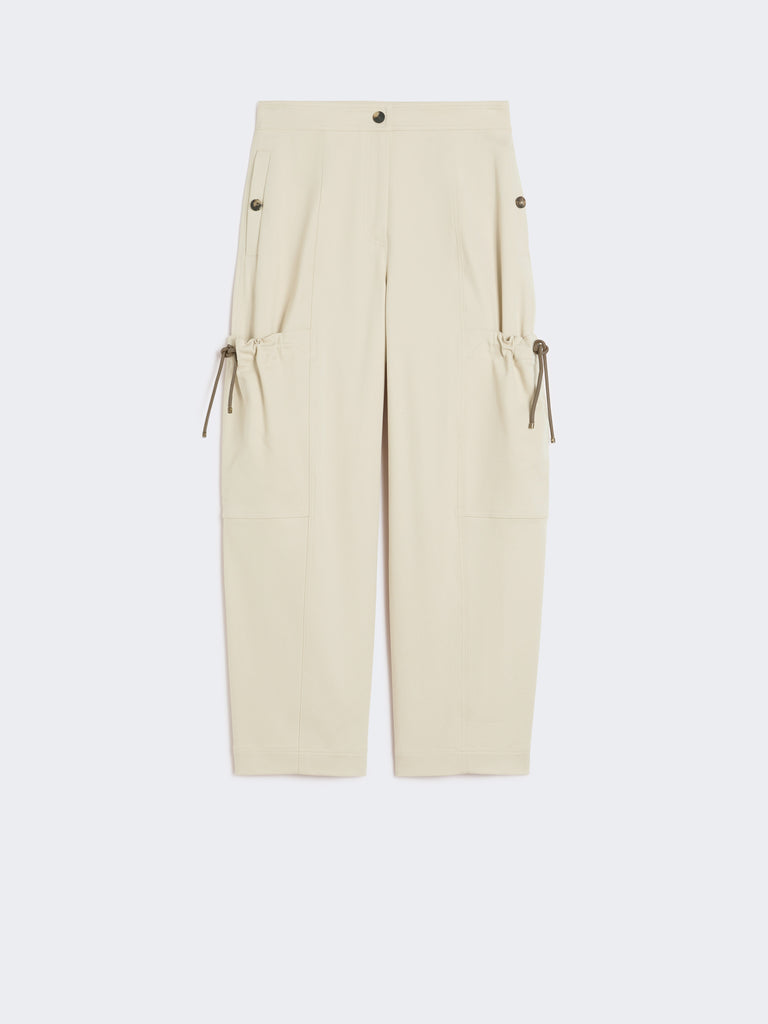 max mara stretch cotton cargo trousers