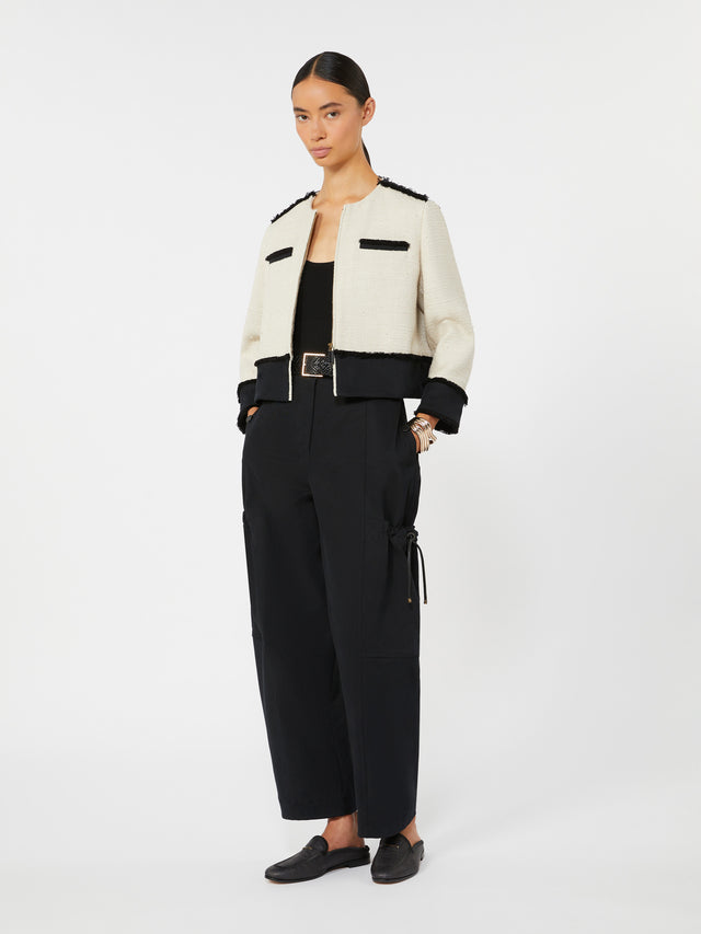 max mara stretch cotton cargo trousers for women