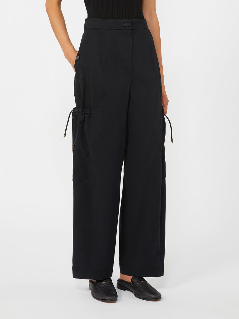 max mara stretch cotton cargo trousers