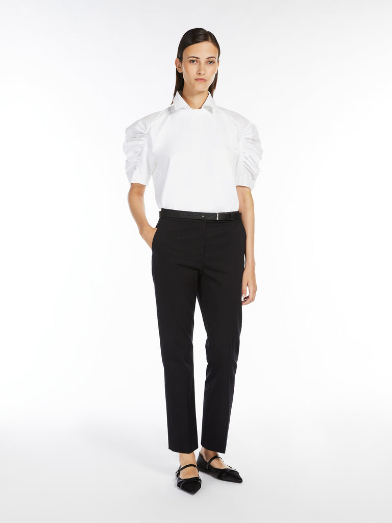 max mara cotton satin trousers