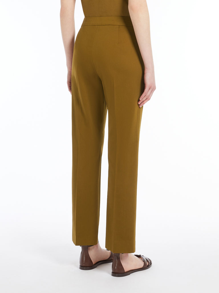 Cotton satin trousers
