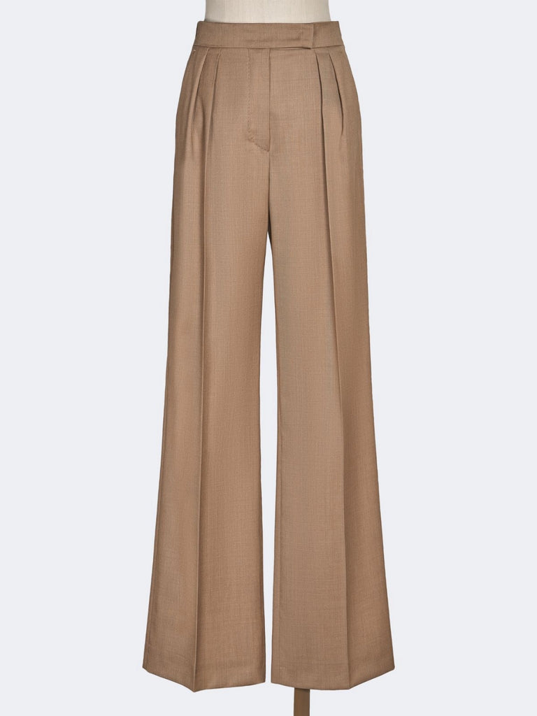 max mara wool twill trousers