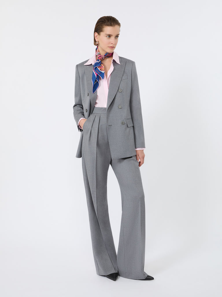 max mara wool twill trousers
