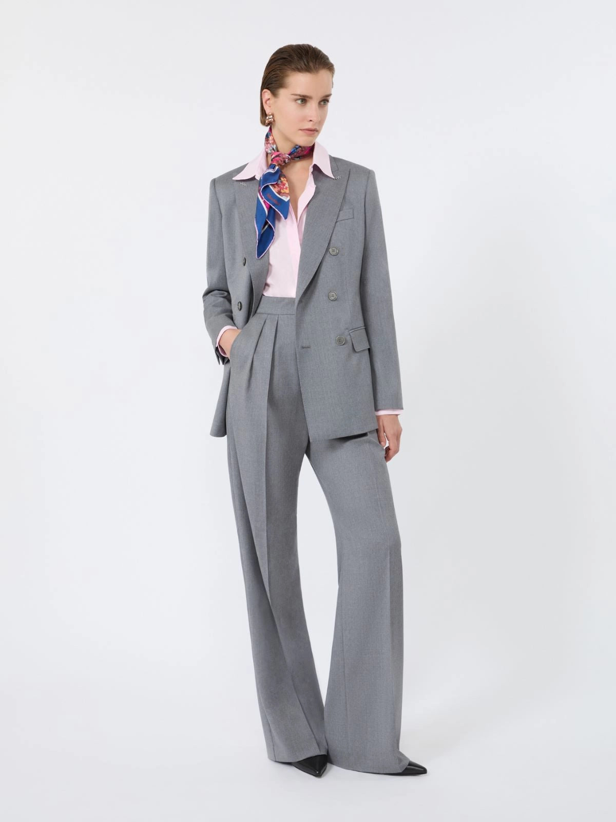 max mara wool twill trousers for women