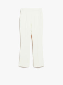 Wool crêpe ankle-length trousers
