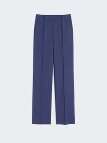 Trousers Made Of Mohair, Wool And Silk for Women - Navy - Max Mara UAE