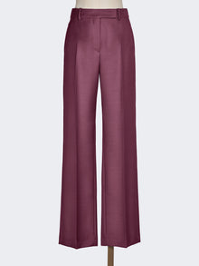 Wool, Silk And Mohair Trousers for Women - Wine-Coloured - Max Mara UAE