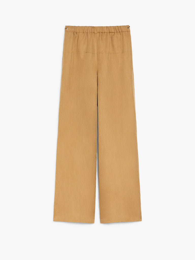 max mara wide linen and silk trousers