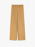 Wide Linen And Silk Trousers for Women - Caramel - Max Mara UAE