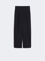 High-waisted wool trousers