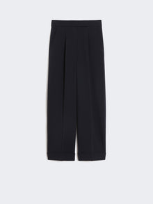 High-Waisted Wool Trousers for Women - Ultramarine - Max Mara UAE