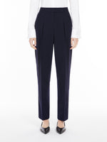 Wool Cady Carrot Trousers for Women - Ultramarine - Max Mara UAE