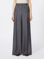 Printed silk trousers