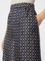 Printed silk trousers