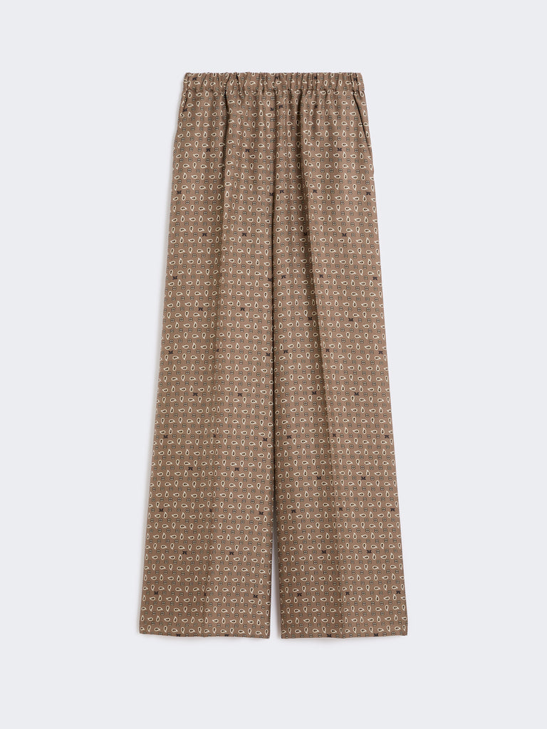 max mara printed silk trousers