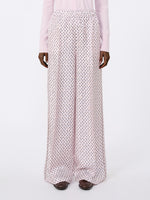 Printed Silk Trousers for Women - Pink - Max Mara UAE
