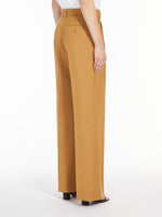 Wool, silk and mohair wide-leg trousers